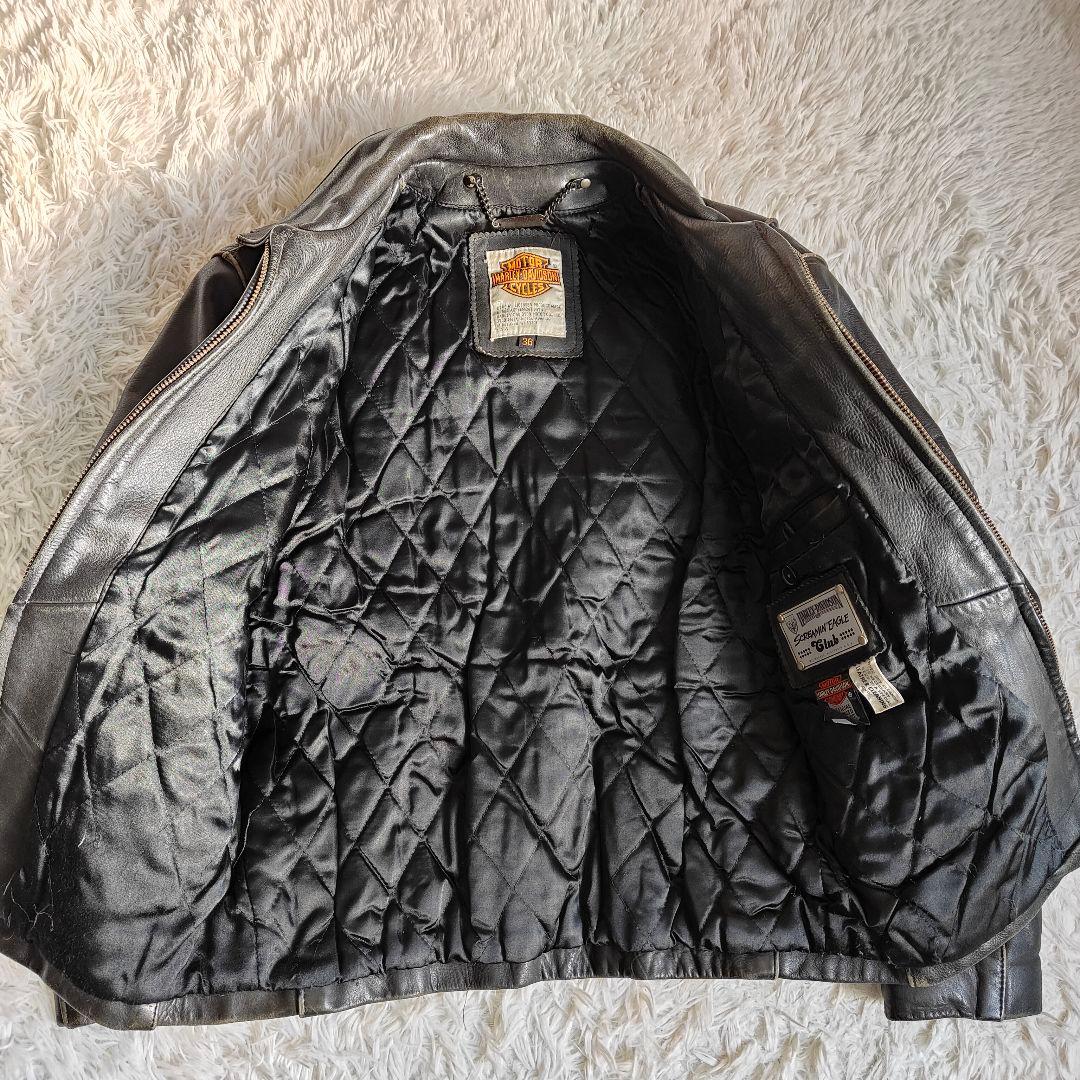 ハーレーダビッドソン　スクリーミン　　イーグル　レザーライダース　36　黒　本革