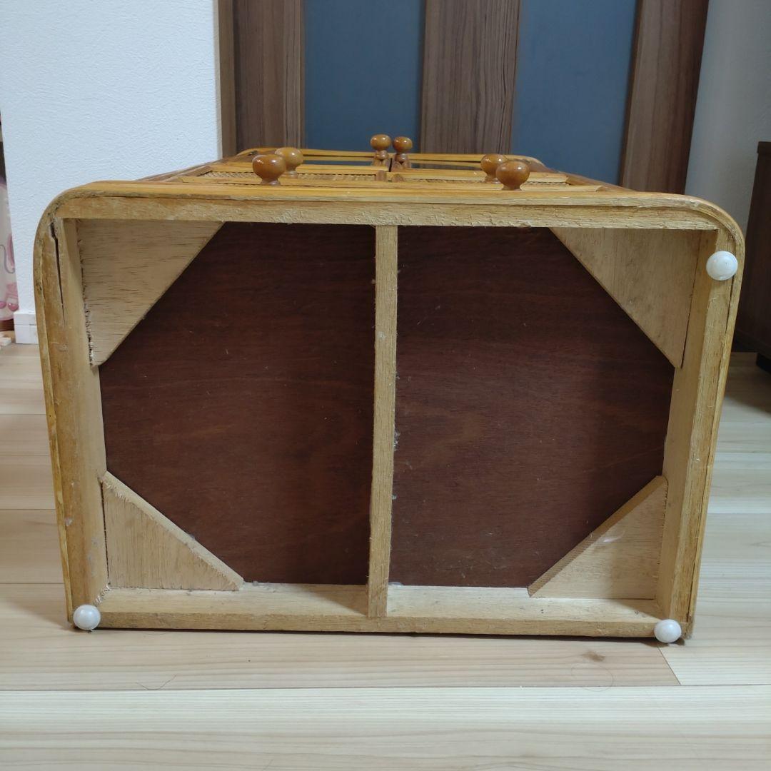 【訳あり品】ラタン　キャビネット ガラス扉付き 収納棚