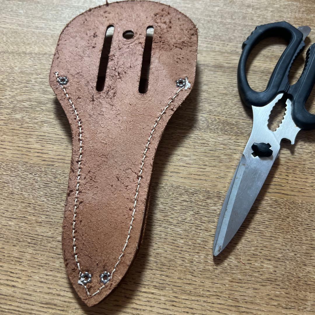 BUCK ステンレススチール はさみ レザーケース付き