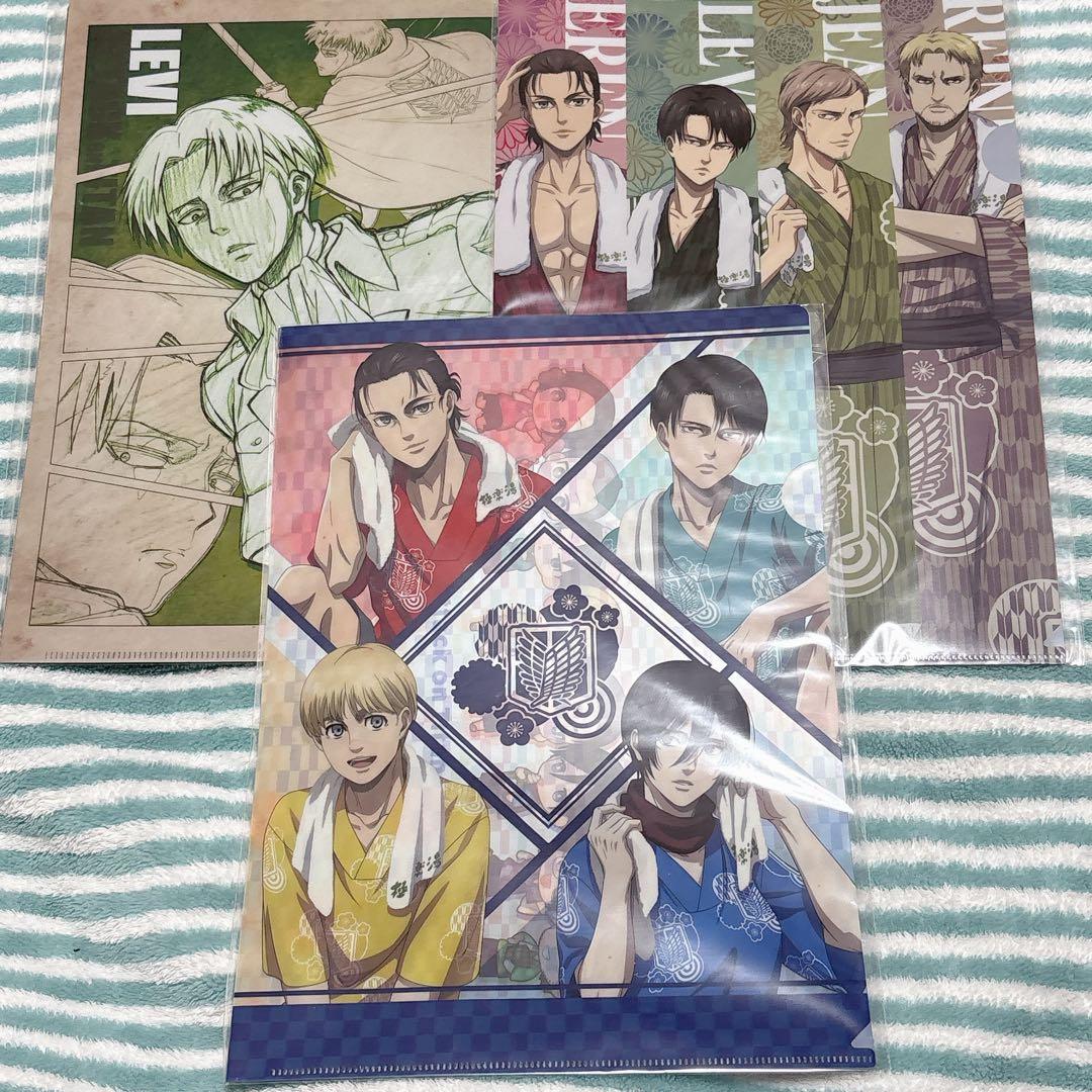 進撃の巨人　リヴァイ エレン多　大量クリアファイルセット