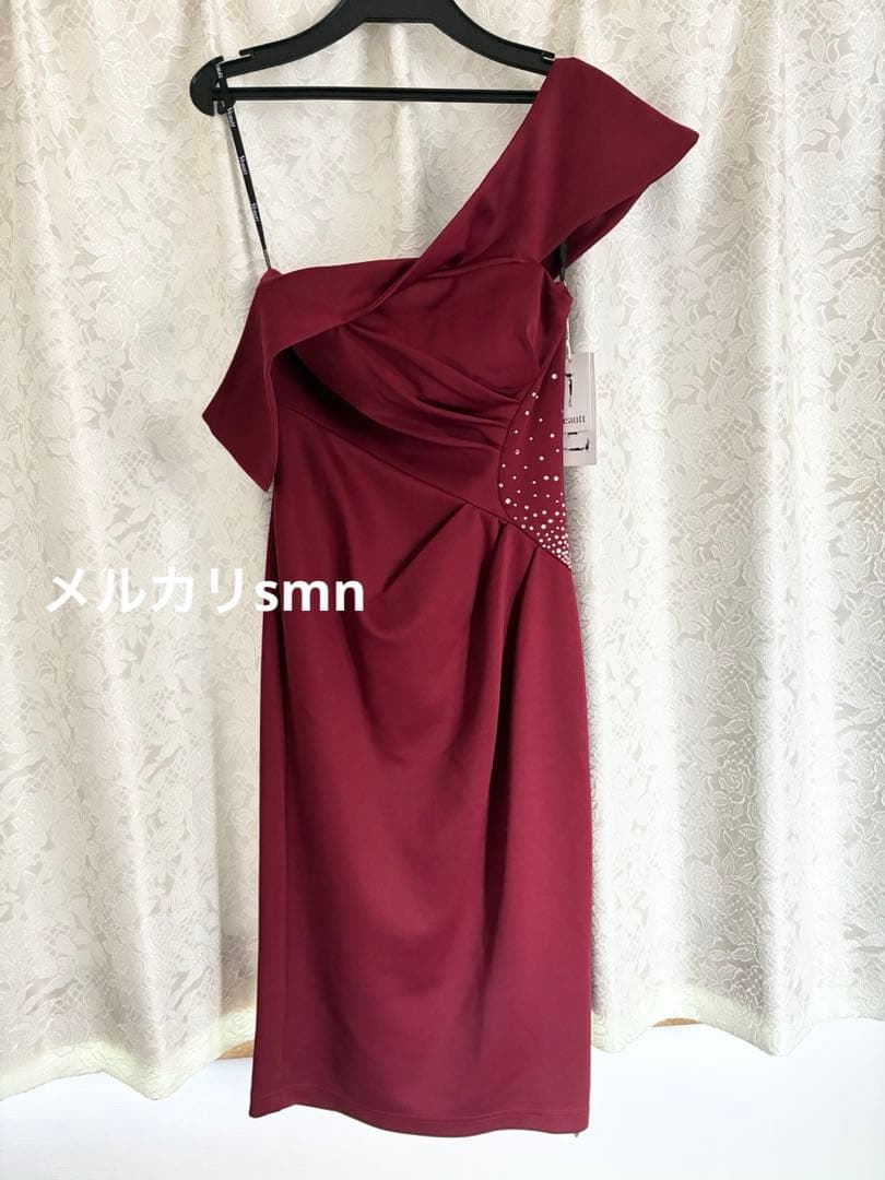 新品　veautt xs ドレス　ワインレッド　シュガー