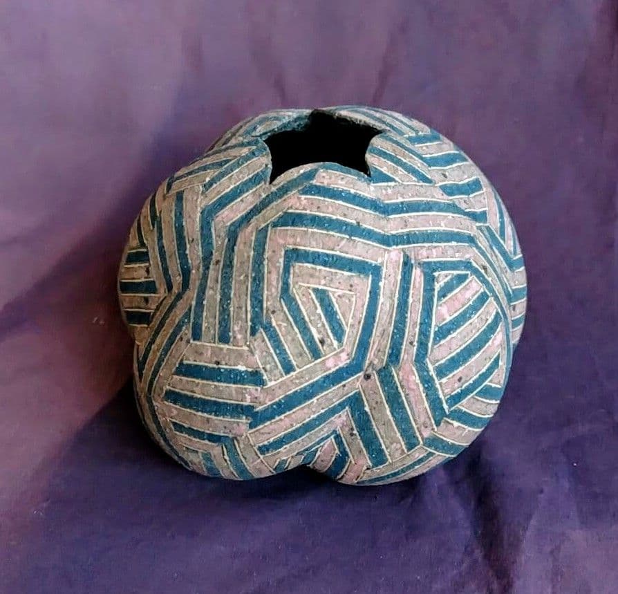 象嵌扁壺 (竹内真吾 作) 未使用 新品同様