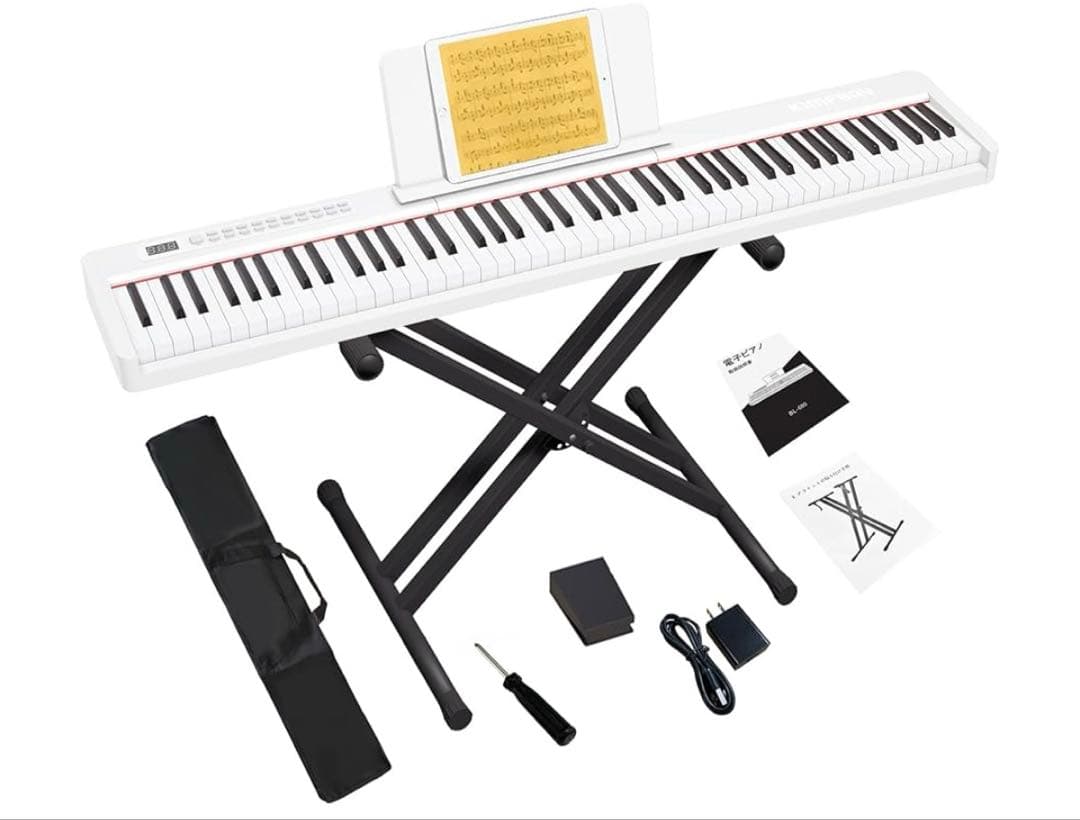 KIMBEY 88鍵盤 電子ピアノ スタンドのみ無し