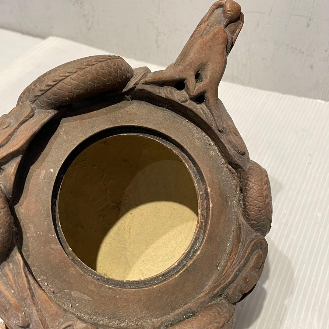 中国土産　急須　中国宜興 魚化龍　中国茶器　年代物　一点もの　アンティーク