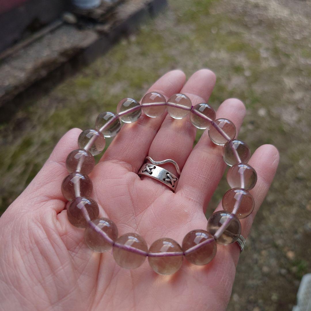 パープルリビアングラスブレスレット