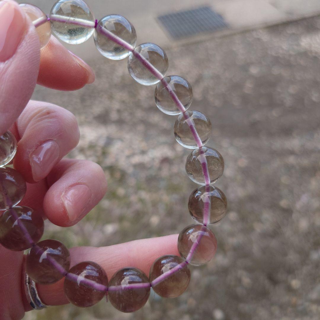 パープルリビアングラスブレスレット