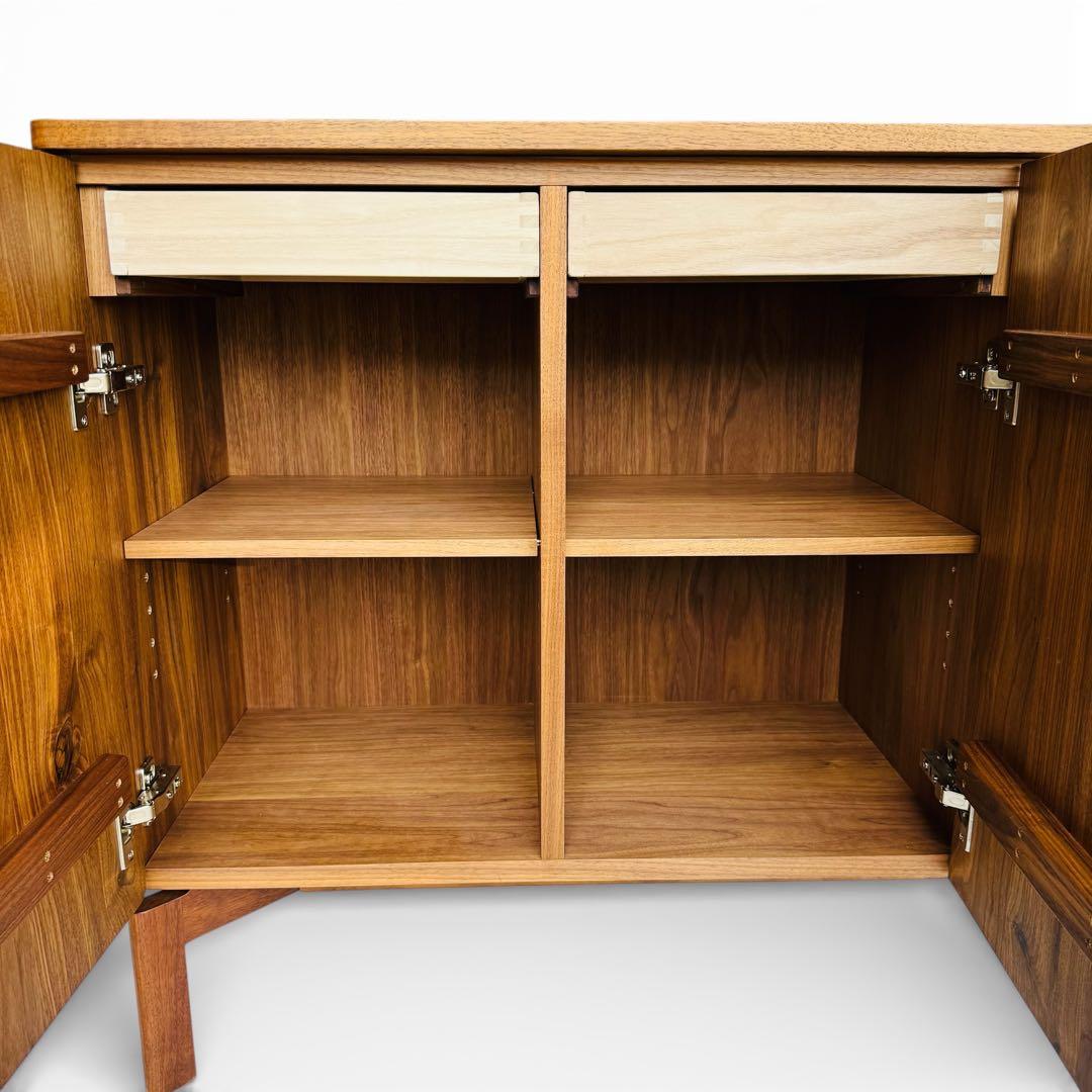 【美品】 大川家具 リビングボード サイドボード ウォールナット 北欧 ミモザ