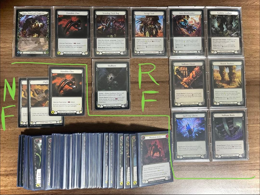 【FAB】《武装した獣性、ケイヨ》デッキ　英語版　まとめ売り　引退品