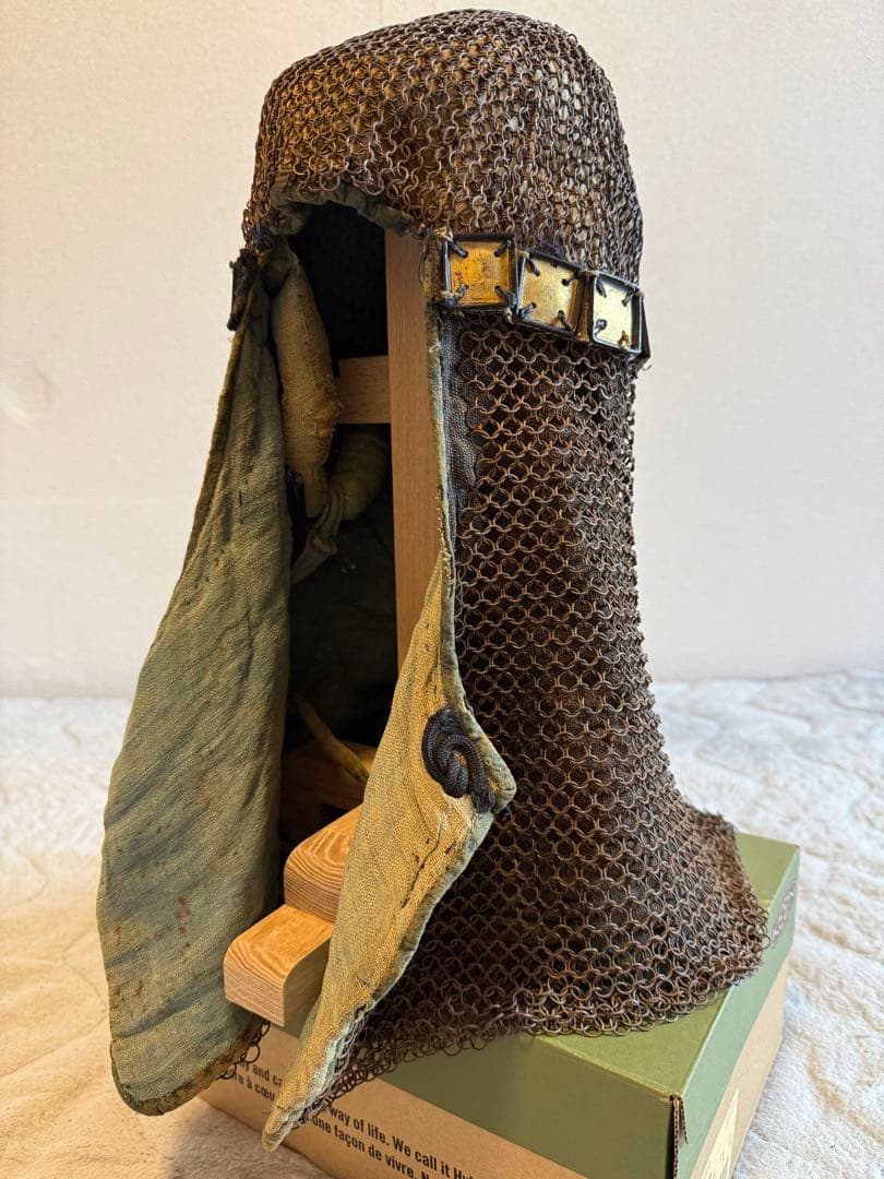 ⭕️ 江戸時代　鎖帷子　【鎖頭巾】　幕末　新撰組　忠臣蔵　❷