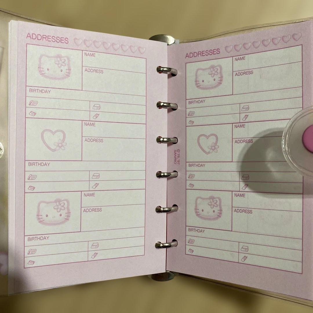 【平成レトロ】ハローキティ　カオハナ　ダイアリー 　手帳　６穴　1998年