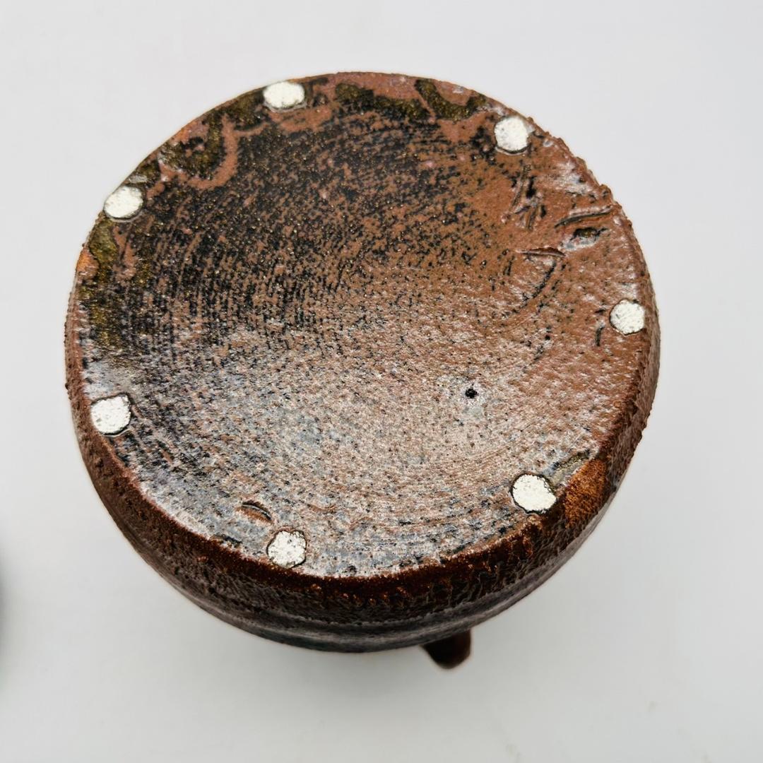 T　在銘　備前焼　耳付水差　陶芸　茶道具　茶器　焼物
