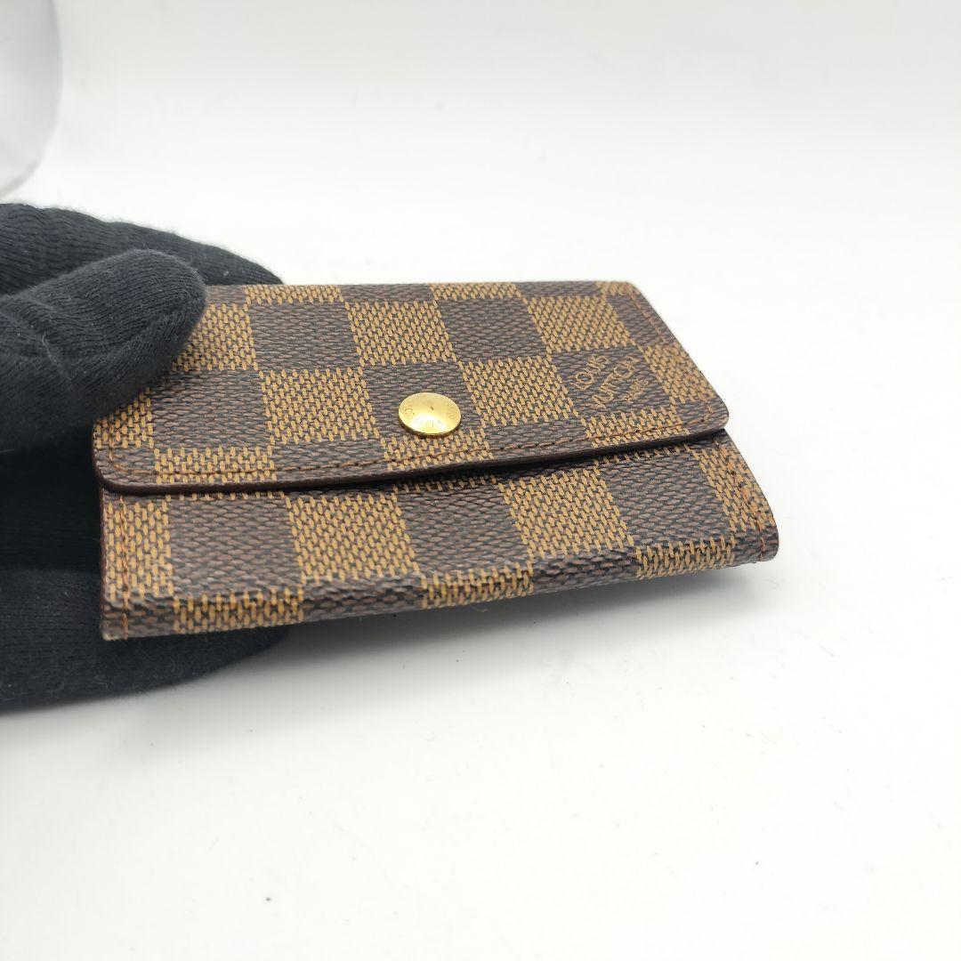 ルイヴィトン　ケース　財布　ポルトモネプラ　ブラウン