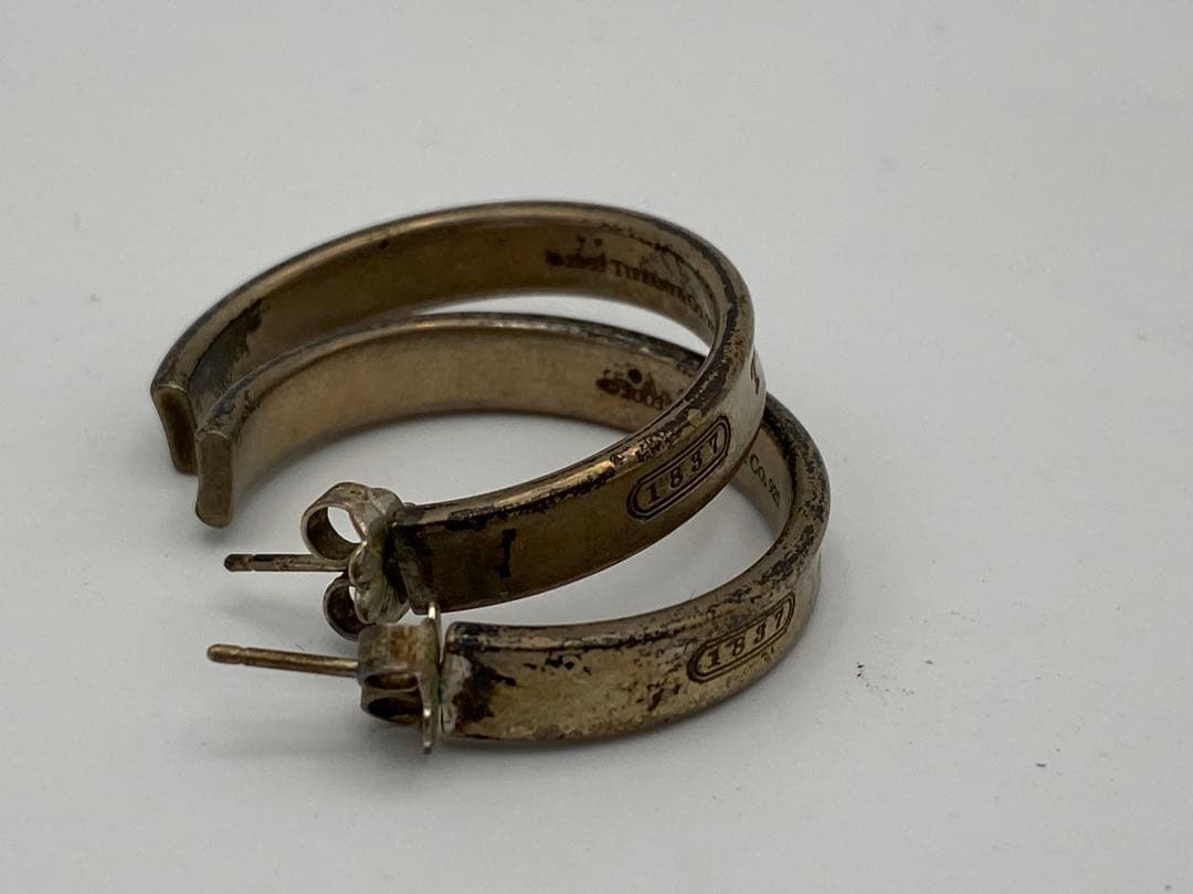 Tiffany & Co. 925シルバー 1837 ナローフープピアス