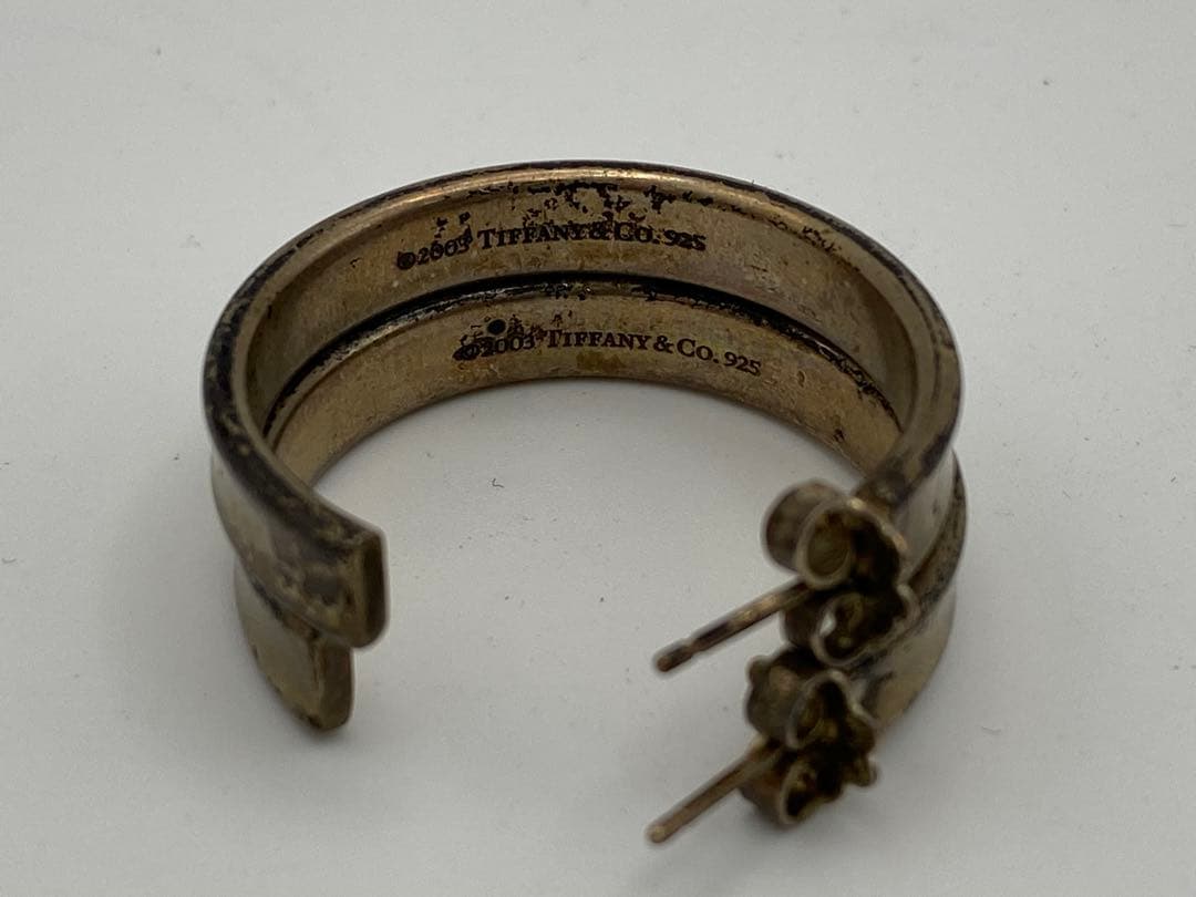 Tiffany & Co. 925シルバー 1837 ナローフープピアス