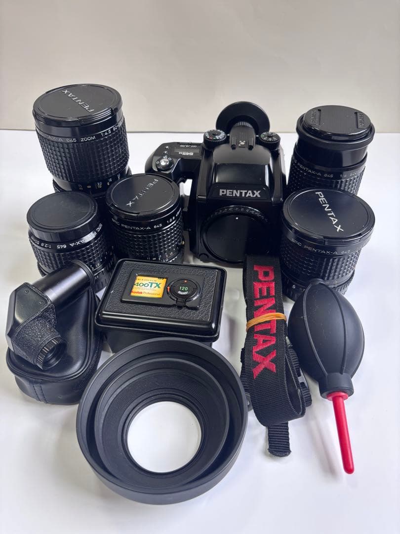 【大幅値下げ！美品】 PENTAX645N ボディ＆レンズ5本セット