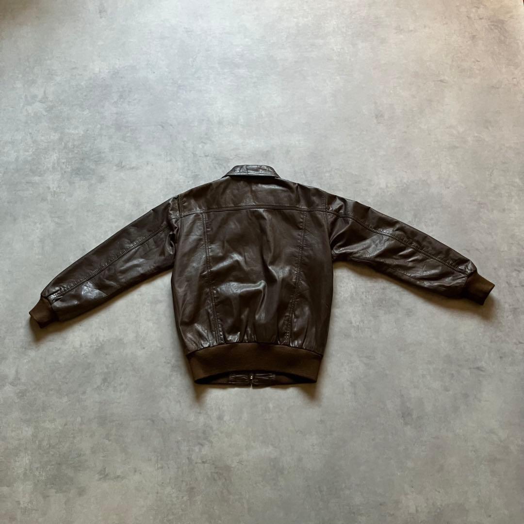 ジャケット・アウター 80s vintage leather bomber jacket y2k