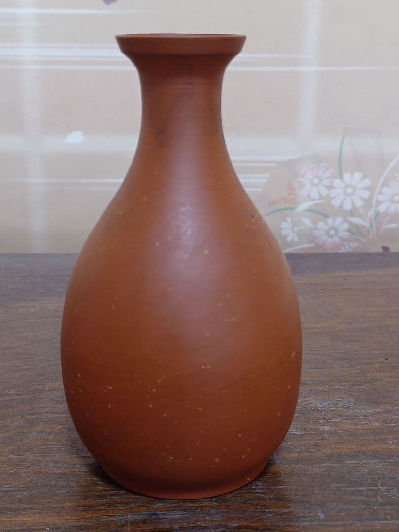 常滑焼朱泥徳利　初代三光　造