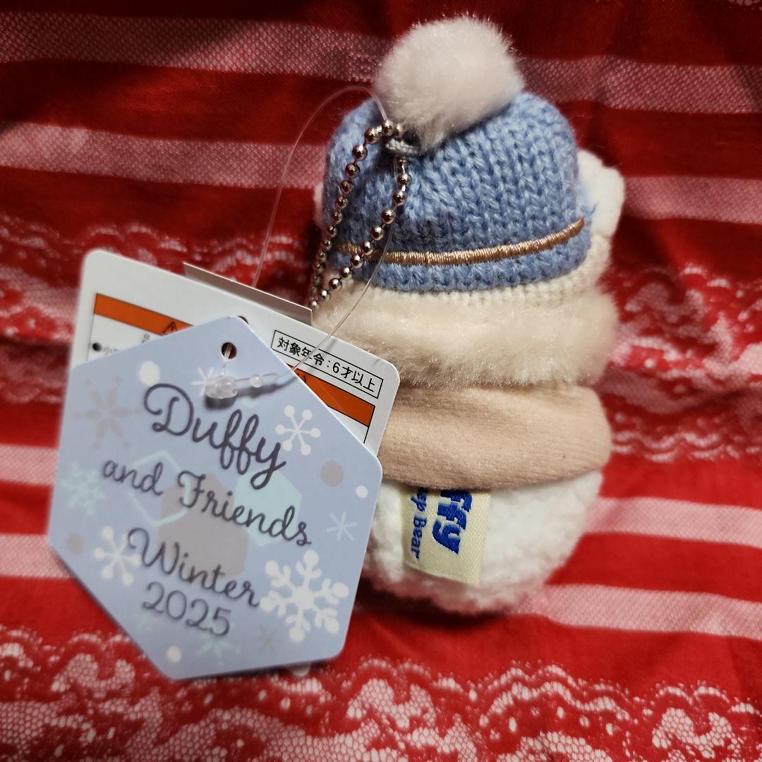 新品 ダッフィーシェリーメイぬいぐるみチャーム　シークレットオブスノーウィーデイ