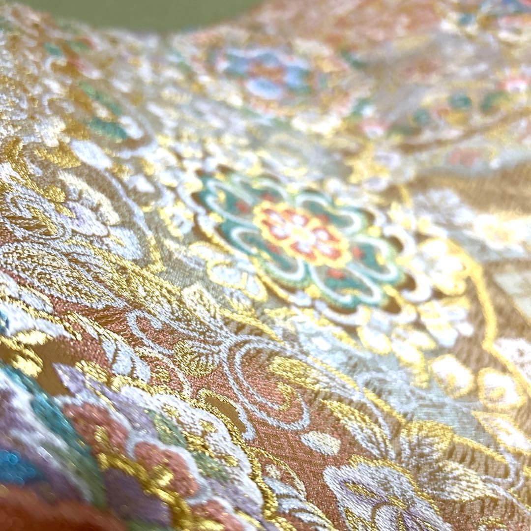 専用ページ　正絹　袋帯《吉祥花紋様》