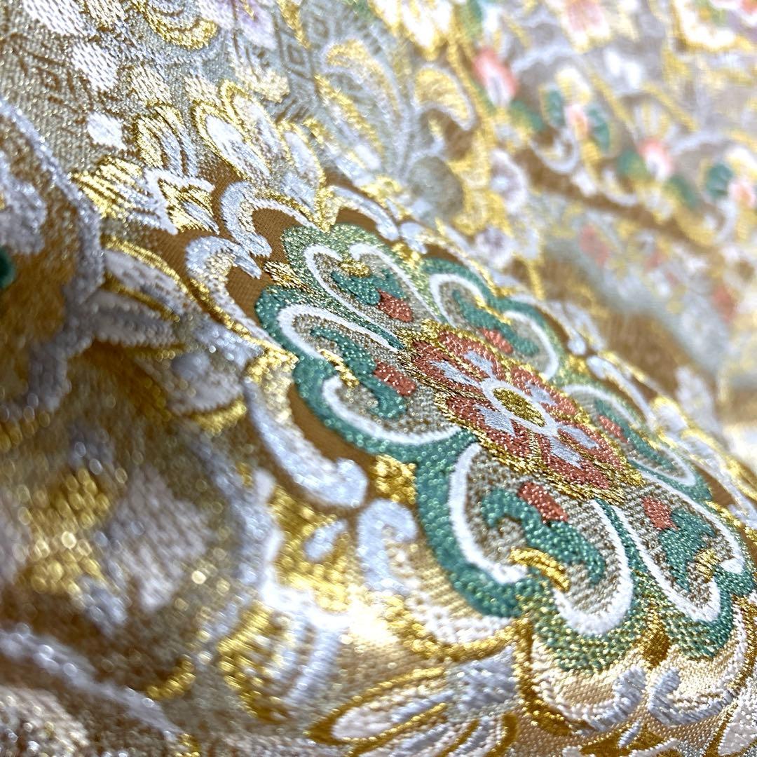 専用ページ　正絹　袋帯《吉祥花紋様》