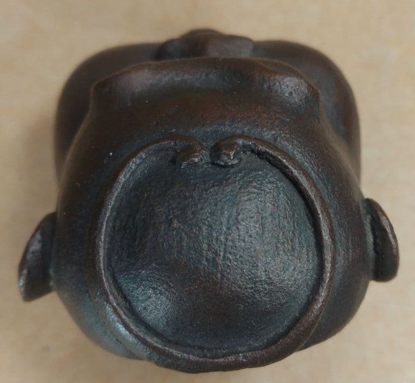 【本物保証】籔内佐斗司 悟空鎮 共箱 美品 金属彫刻 東京芸大名誉教授 オブジェ