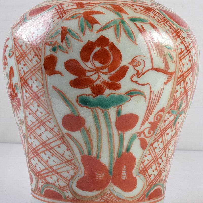 中国　赤絵　花鳥文瓶　C　R8941