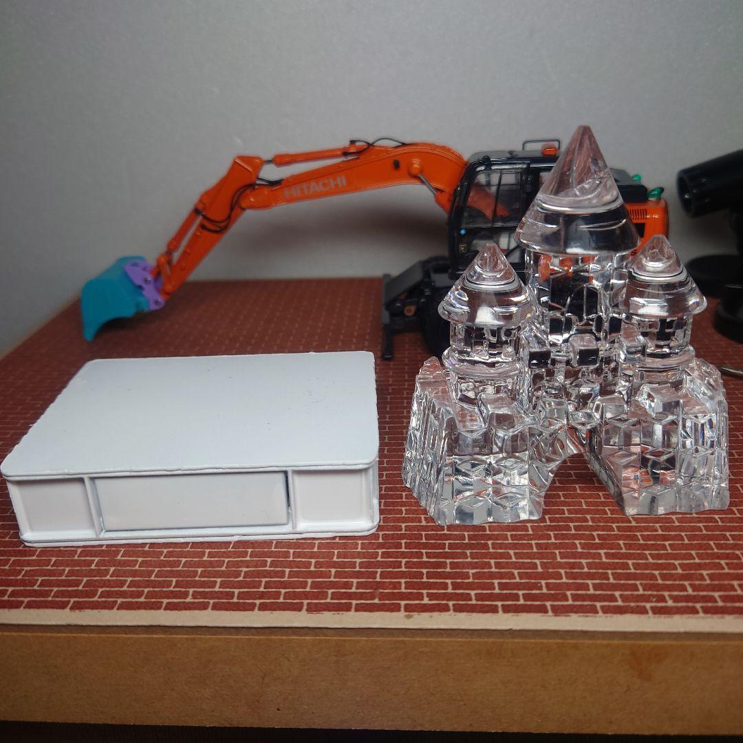 HITACHI ZX140W モノブーム&平バケット 雪像 解体仕様(1/50)