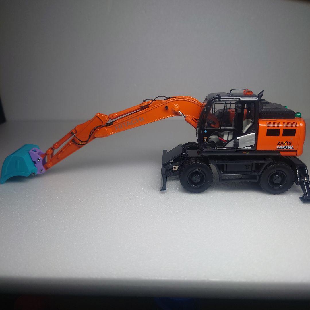 HITACHI ZX140W モノブーム&平バケット 雪像 解体仕様(1/50)