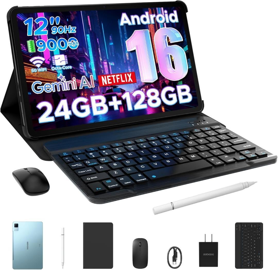 Android 16 タブレット 12インチ キーボード付き