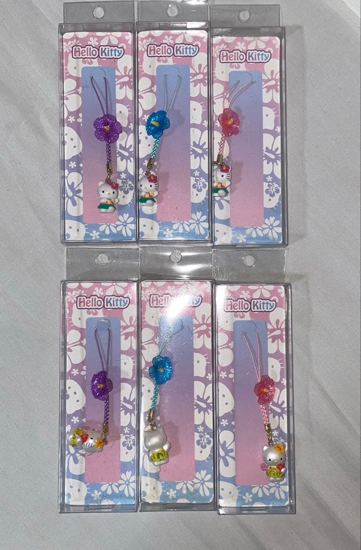 ハワイ　HAWAII ご当地キティ　根付　ハイビスカス