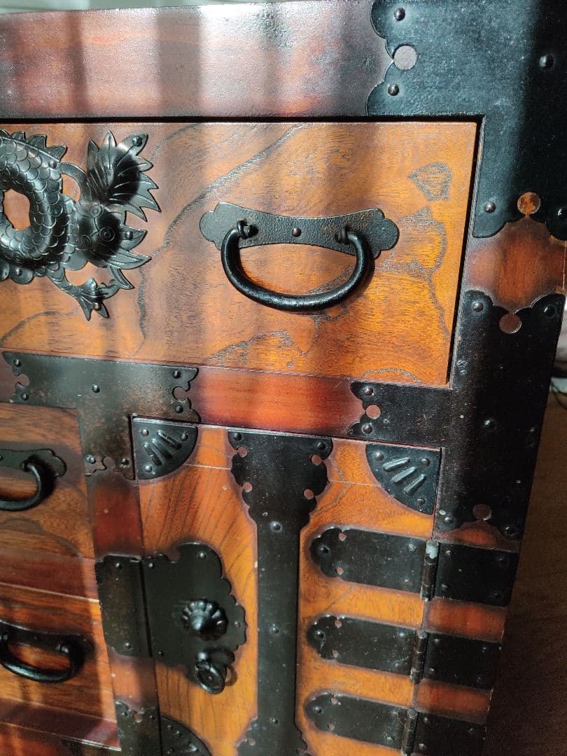 キャスター付き 箪笥 船箪笥 タンス　木製家具 収納家具 キャビネット