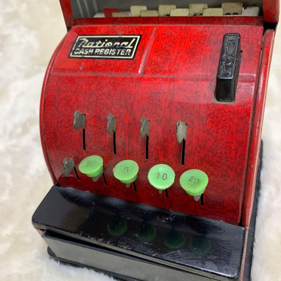 ナショナル レトロレジスター 赤色 ジャンク レトロ雑貨 レトロおもちゃ
