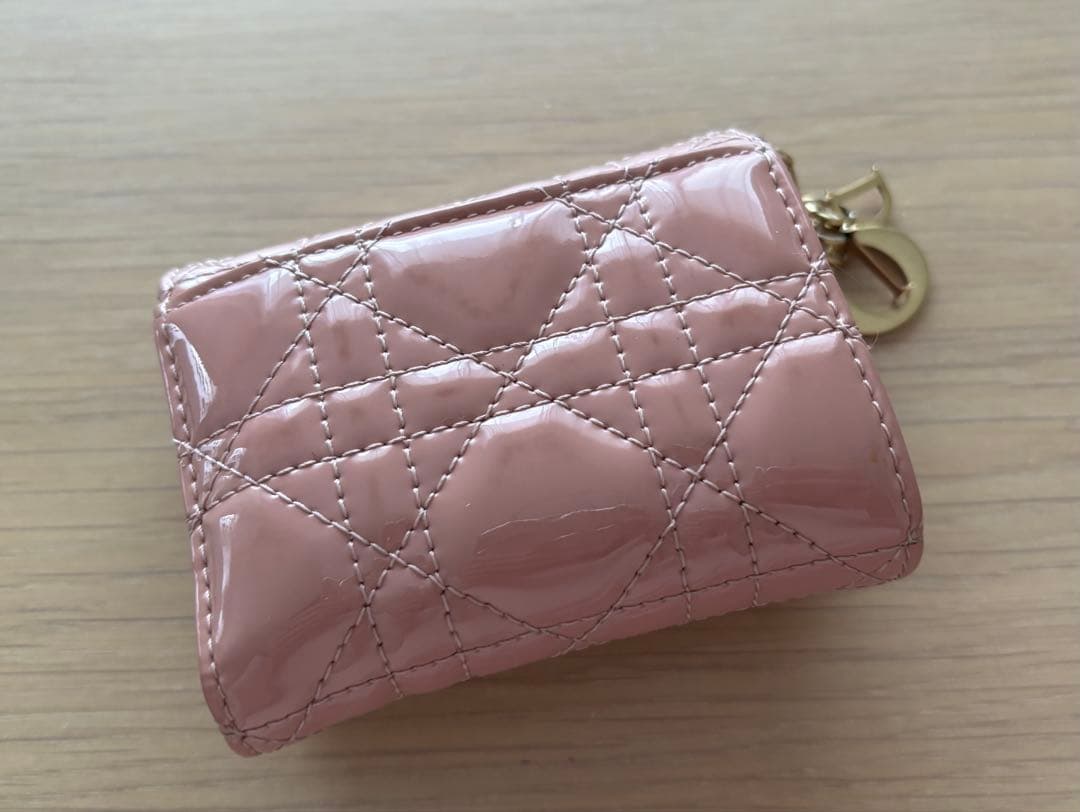Christian Dior ディオール 三つ折り財布 ピンク