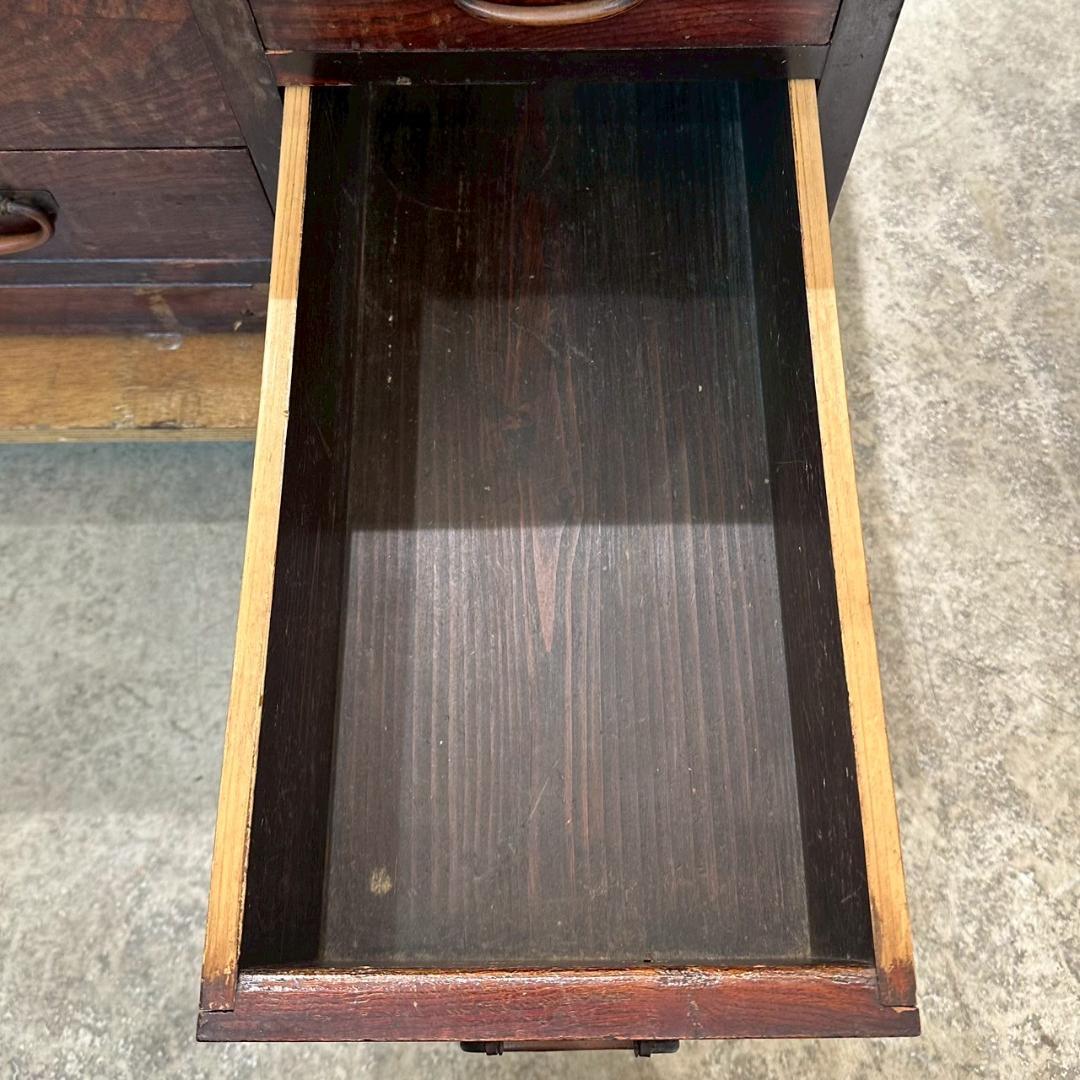 8Φ 江戸長火鉢 関東火鉢 囲炉裏 五徳 小民具 古道具 幅76㎝ 昭和レトロ