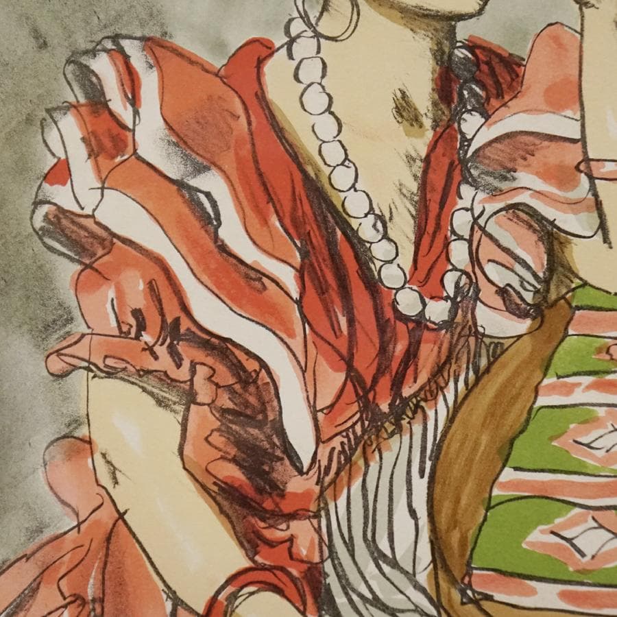 田村孝之助『踊娘』135/150 リトグラフ 絵画 美術 芸術 額装 美術品