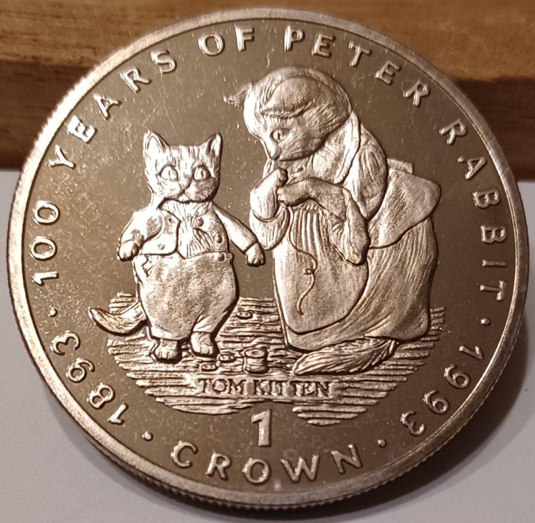 ピーターラビット誕生100周年記念 1993年 1クラウン 大きめの白銅貨6点