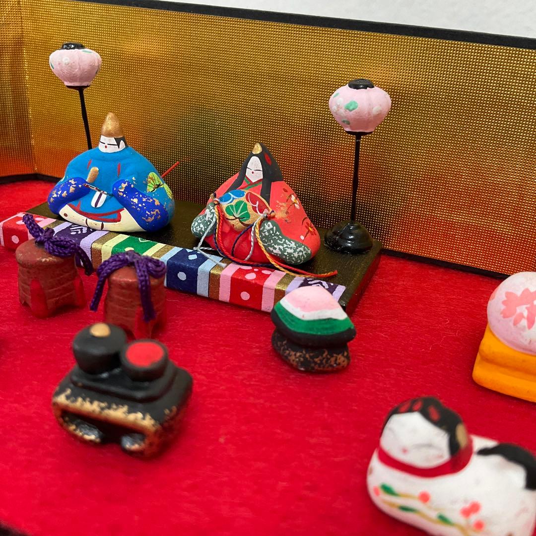 ひな祭り　ひな人形 陶器製 豆雛　ミニチュア