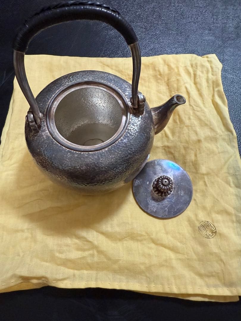 純銀製 湯沸 銀瓶 煎茶道具