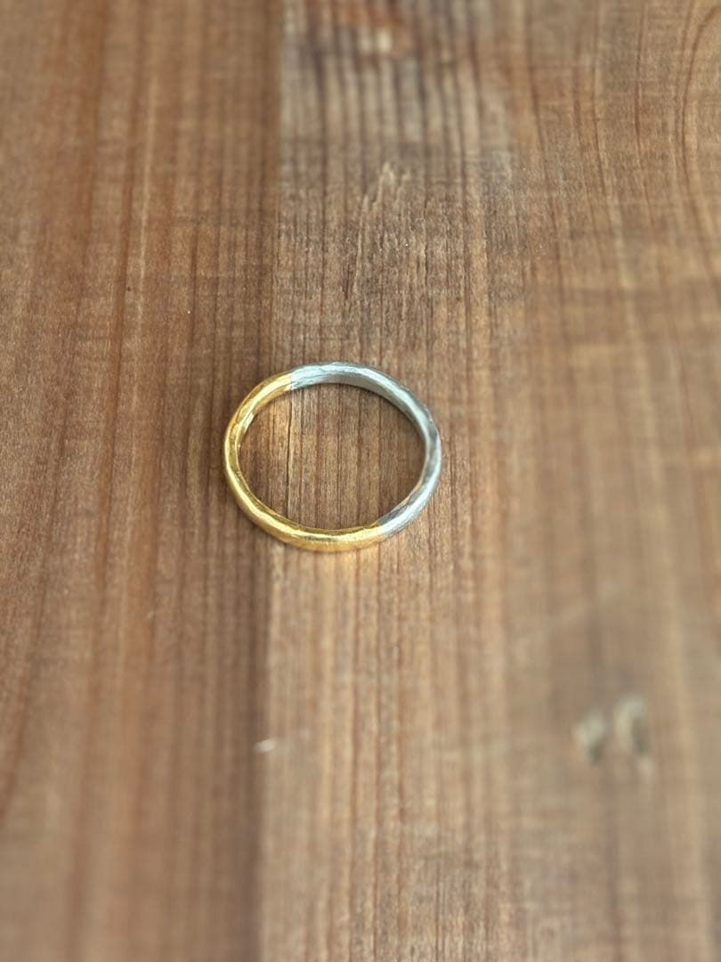 マルコムベッツ　プラチナ　22k ハーフ&ハーフ　リング　17号くらい