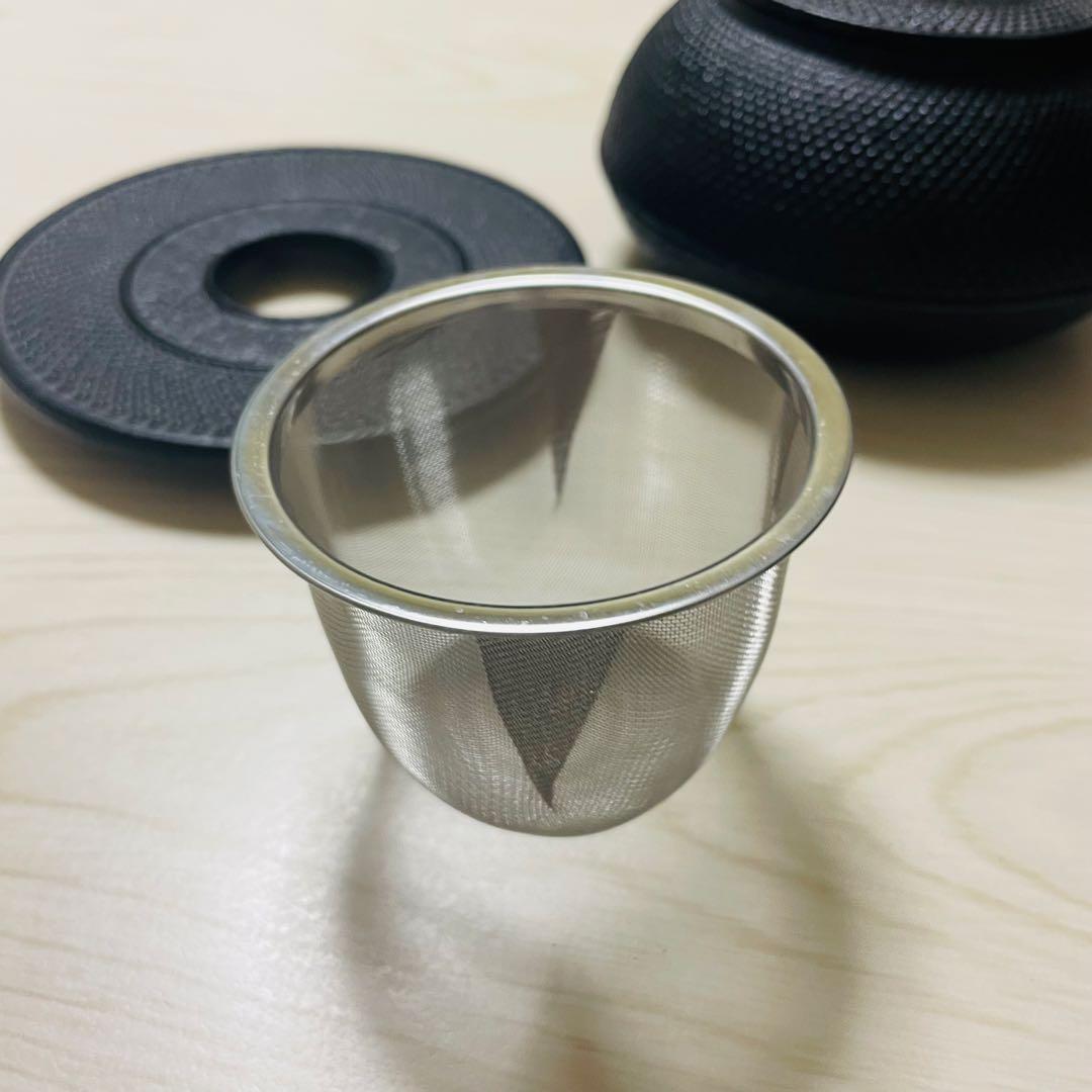 岩鋳 鉄瓶 急須 5型 茶こし・釜敷付き 650ml 南部鉄器