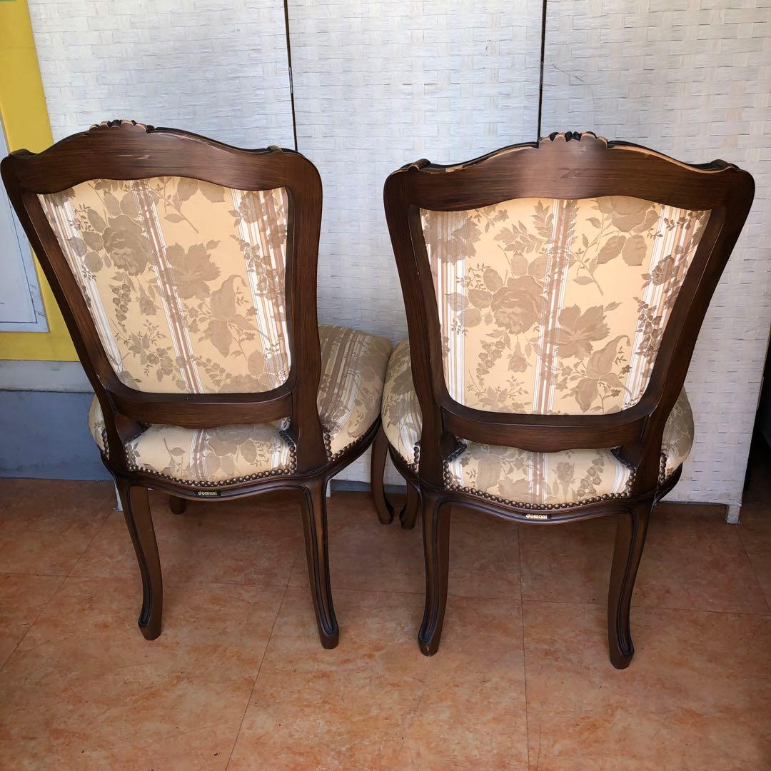 あ1 domani ドマーニ 椅子 カリモク ルイ15世 猫脚 アンティーク2脚