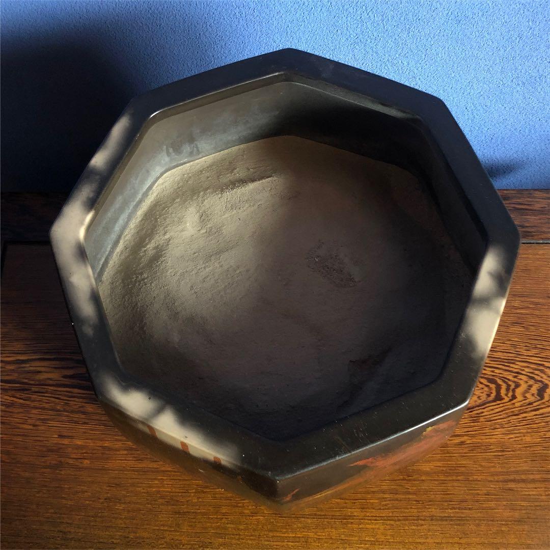 八角火鉢　初代山崎宗元　茶道具