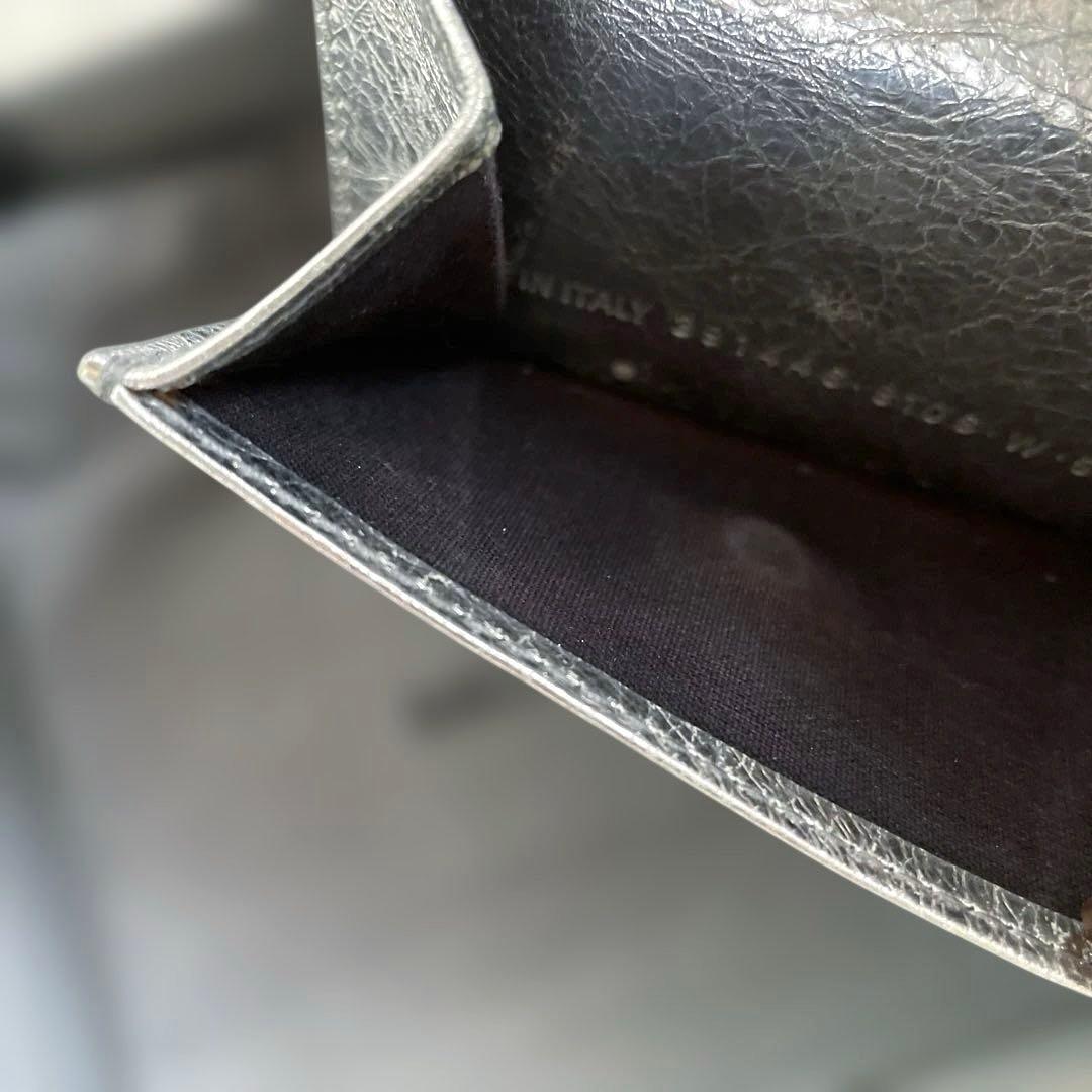 チロメchan！バレンシアガ ペーパーミニウォレット 三つ折り財布