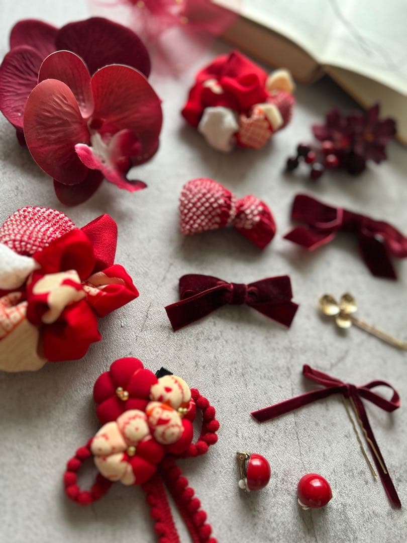 ふ*か様 七五三　七五三髪飾り　ヘッドドレス　着物髪飾り　リメイク髪飾り　051