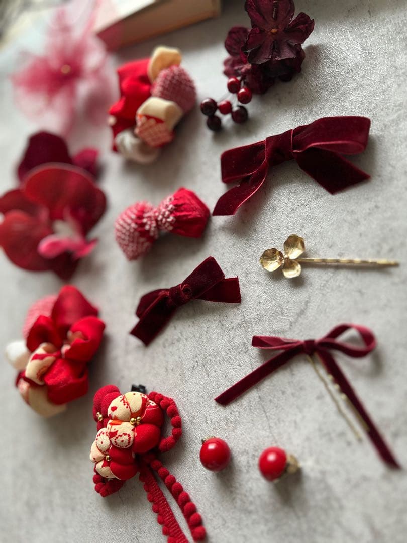 ふ*か様 七五三　七五三髪飾り　ヘッドドレス　着物髪飾り　リメイク髪飾り　051