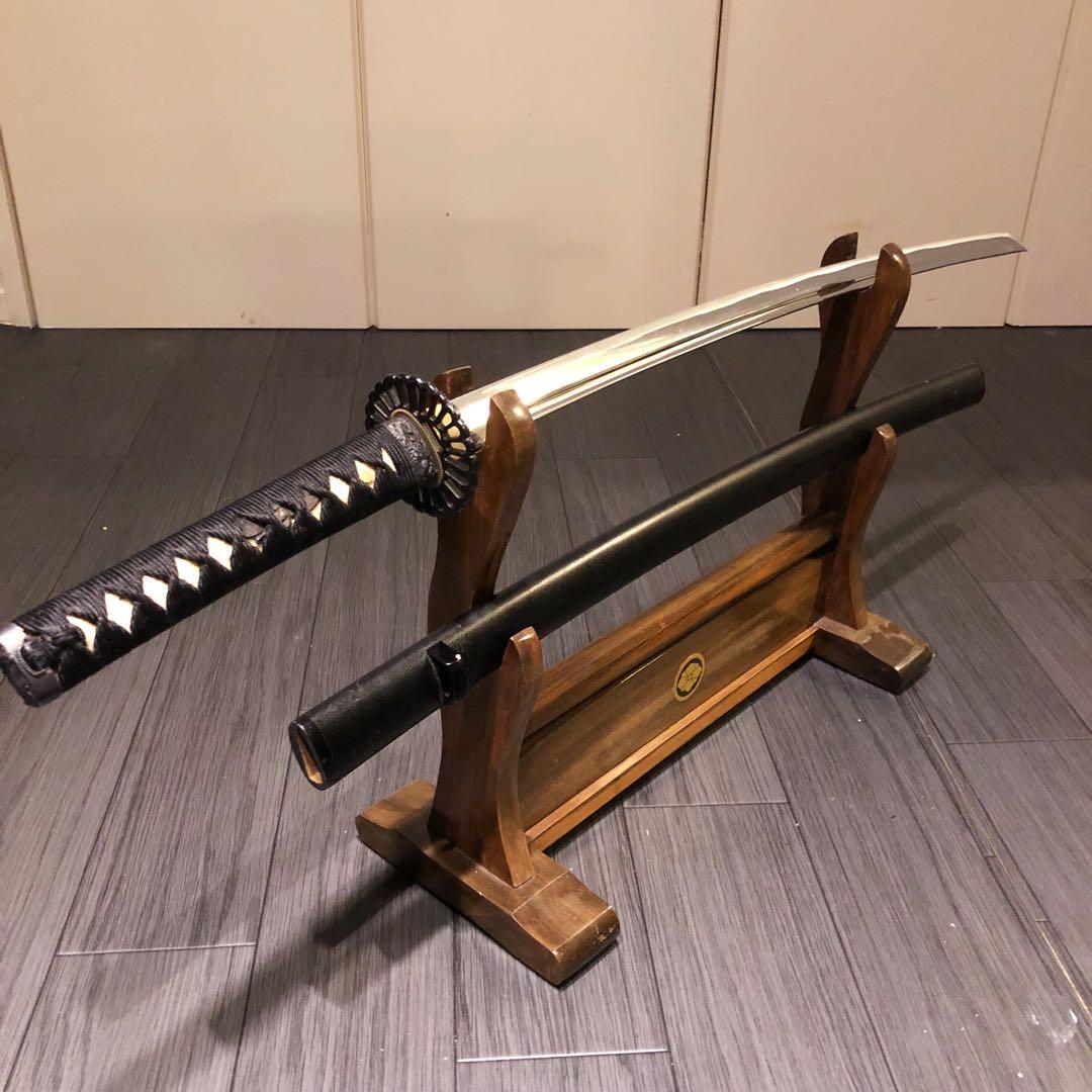 専用　本格模造刀　居合刀　樋入り刀身　黒拵え　亜合金刀身