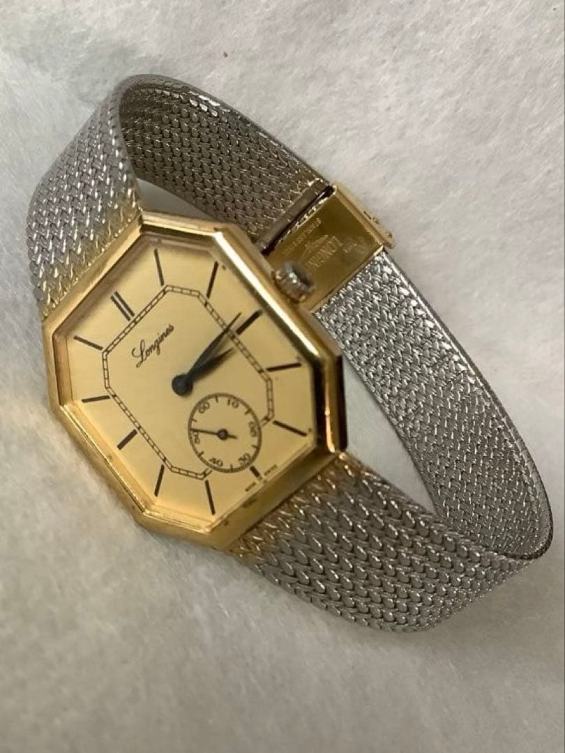 LONGINES ロンジン オクタゴン スモセコ手巻き男女兼用腕時計