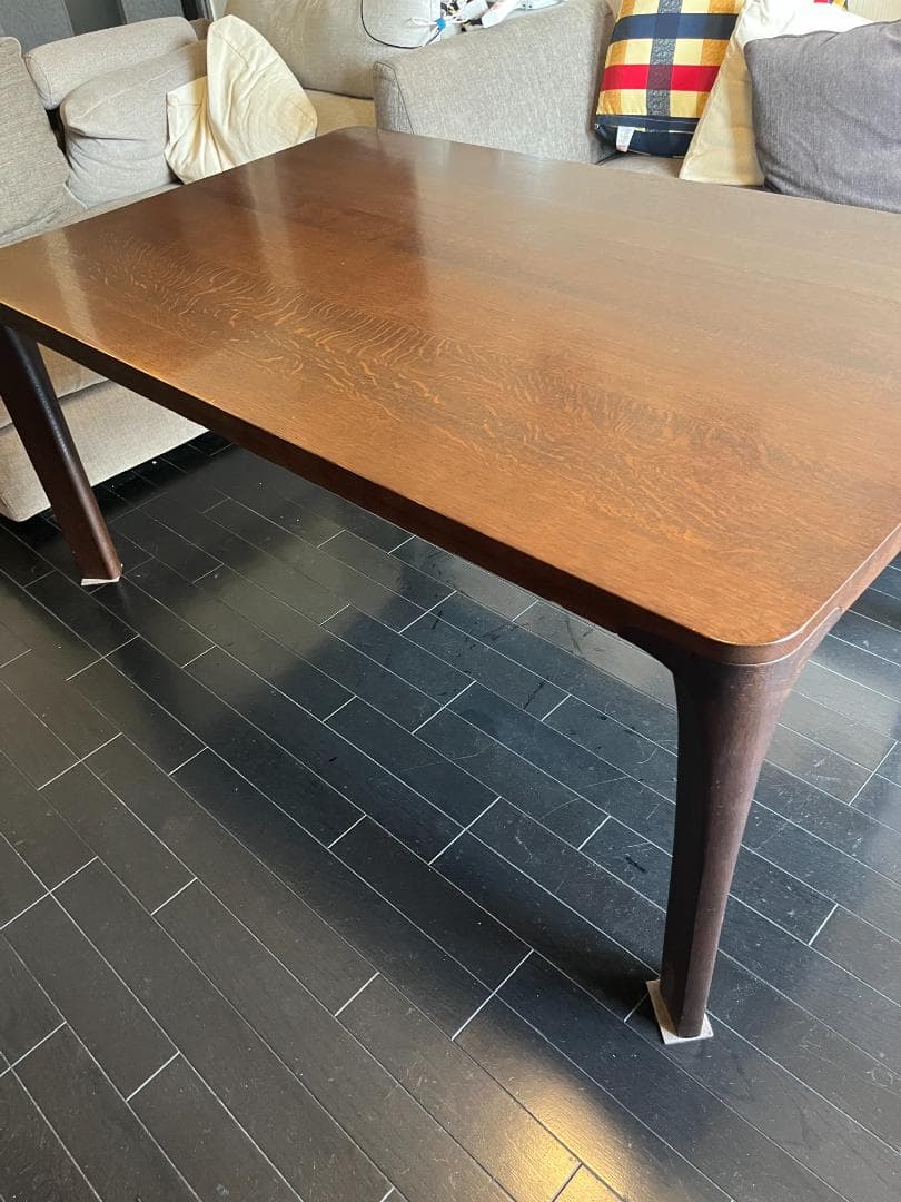 カリモク家具 北欧風天然無垢材 アンティークダイニングテーブル