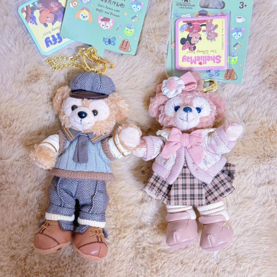 上海ディズニー　春限定　ダッフィーとシェリーメイ　セット　キーホルダー