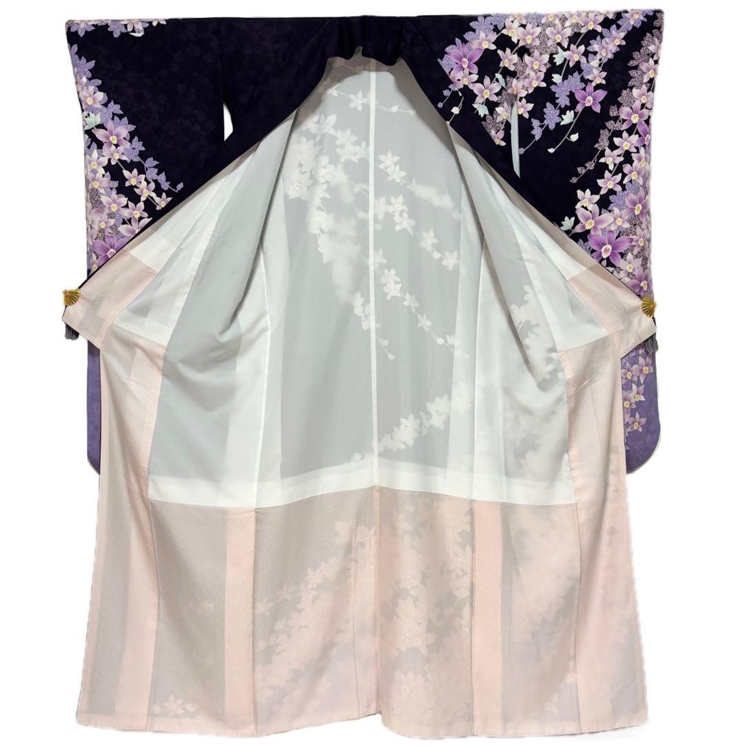 【正絹本振袖 7点セット】人気オトナカラー 身丈163 中古品